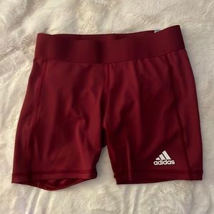 Adidas, Womans, Medium, Burgundy, 4 inch Spandex